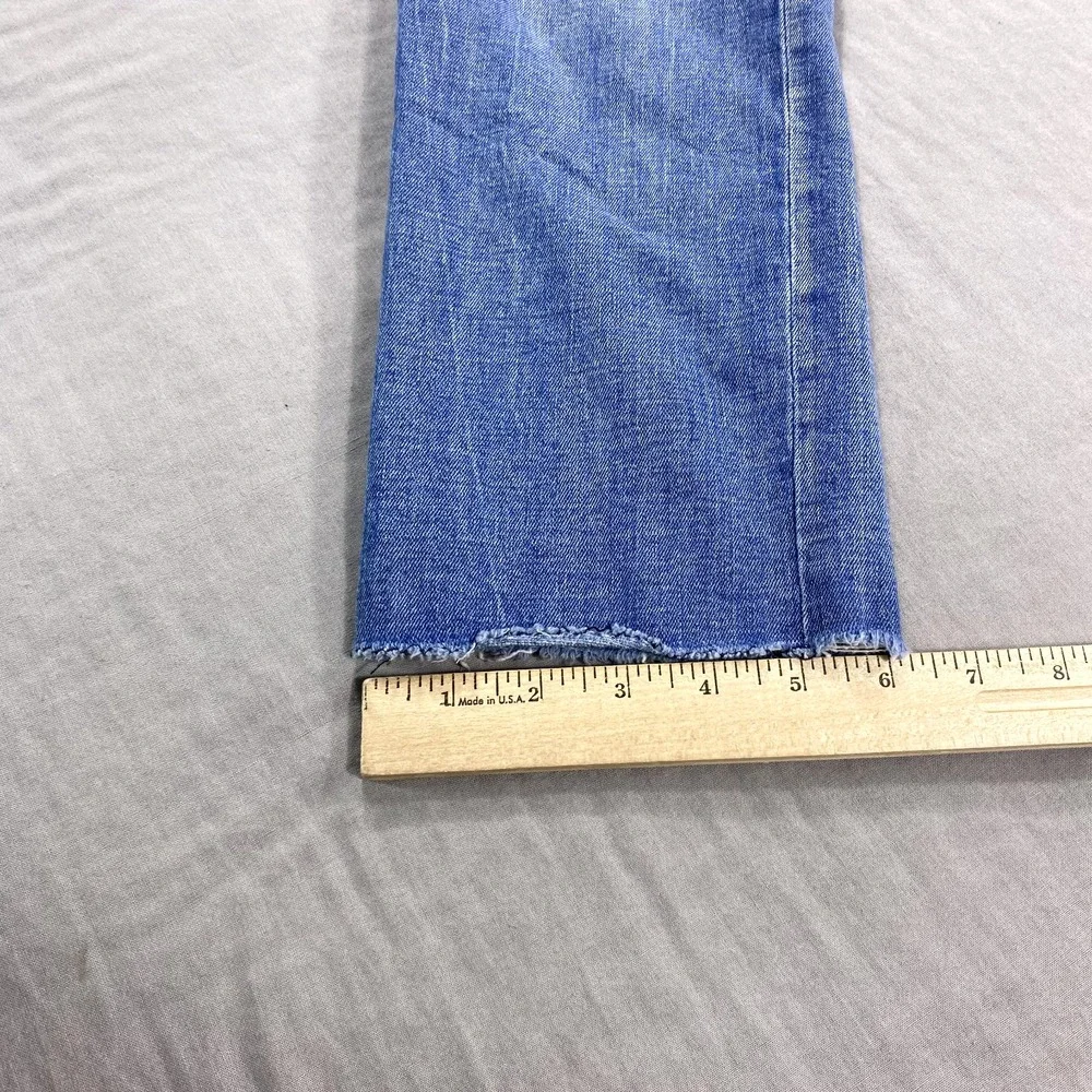 Lauren Ralph Lauren LRL Jeans Womens 12P Blue Denim Crop Straight High‎ Rise